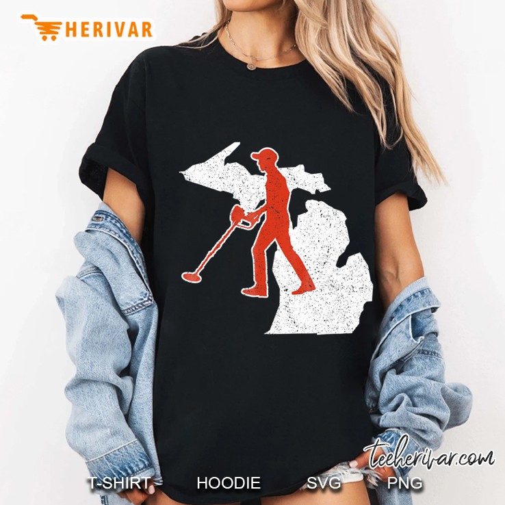 Michigan Metal Detector Shirt Coinshooter Detecting Gift Ladies Tee