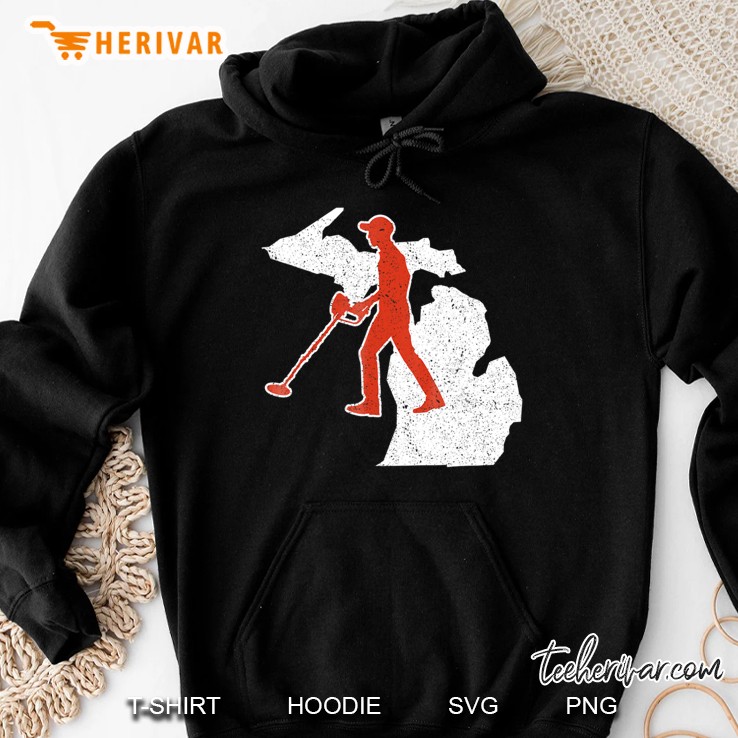 Michigan Metal Detector Shirt Coinshooter Detecting Gift Hoodie