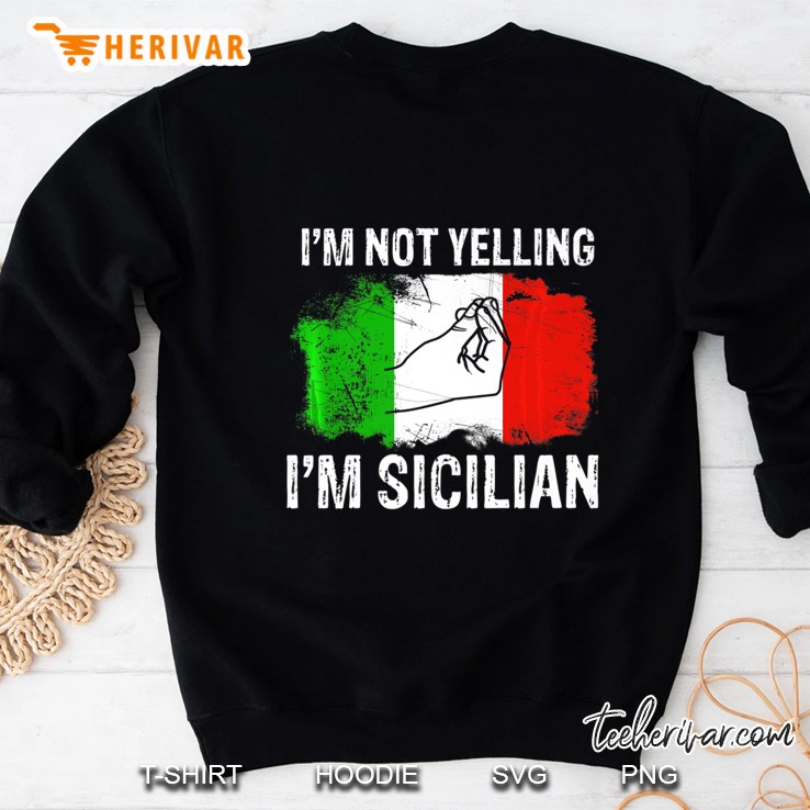 Not Yelling Sicilian Italy Flag Mugs