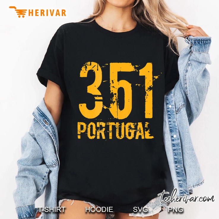 Portugal 351 Area Code Ladies Tee