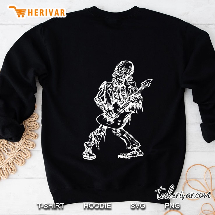 Seembo Zombie Playing Guitar Guitarist Musician Music Band Sweatshirt