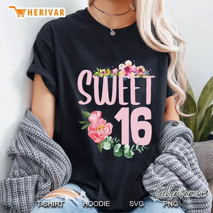 Sweet Sixteen Birthday Party Gift I Custom Sweet 16 Ver2 Ladies Tee