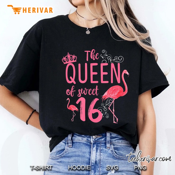 Sweet Sixteen Birthday Party Gift I Sweet 16 Flamingo Hoodie