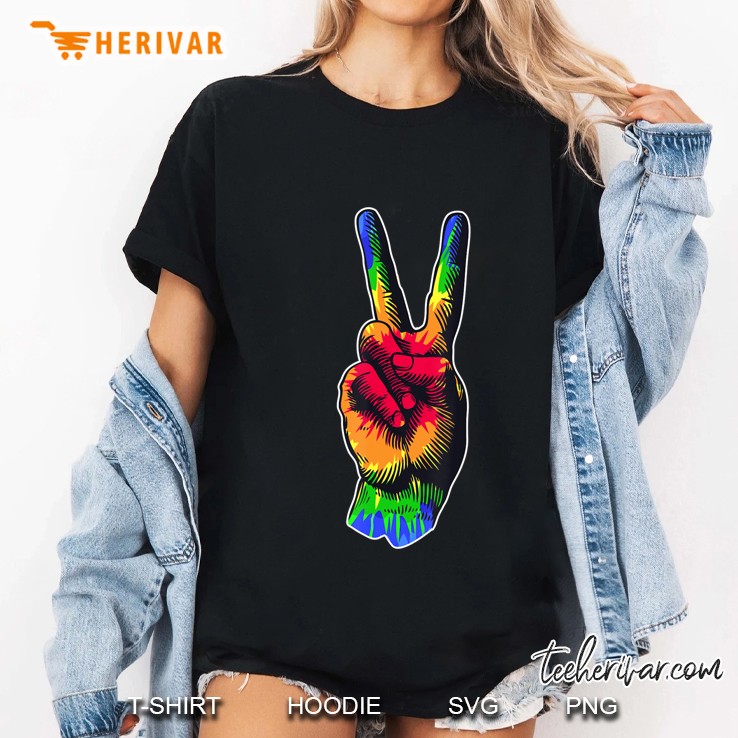 Tye Dye Peace Sign Peace Hoodie