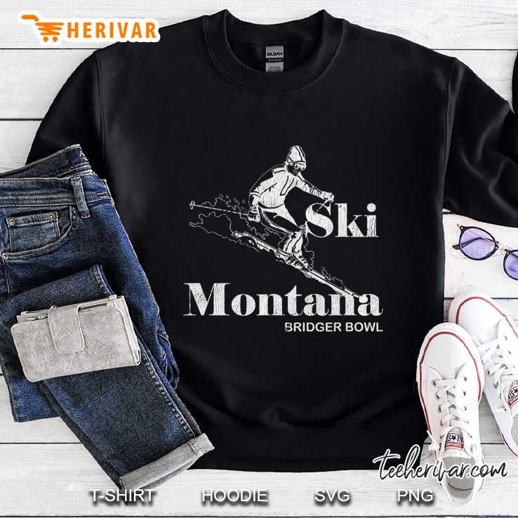 Vintage Montana Bridger Bowl Skiing Sweatshirt