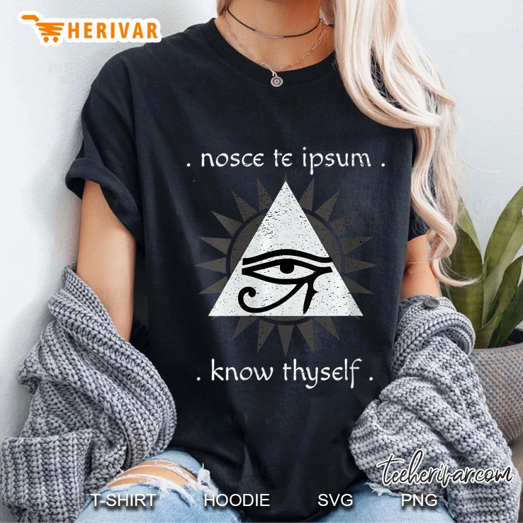 Womens Egyptian Eye Of Horus Nosce Te Ipsum Know Thyselfk Hoodie