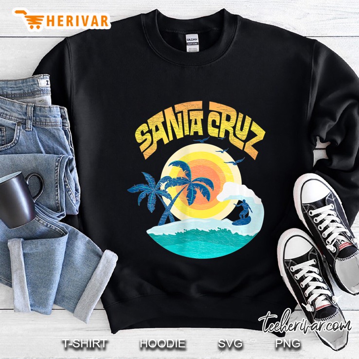 Womens Retro Santa Cruz Shirt Back Sweatshirt