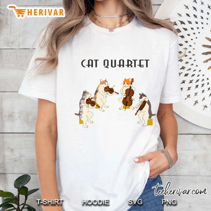 Cat Quartet For Cat And Music Lovers Hoodie