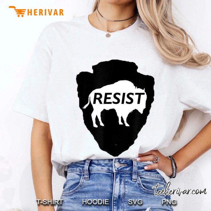 National Parks Public Land Resist Buffalo Arrow Head Shirt Ladies Tee