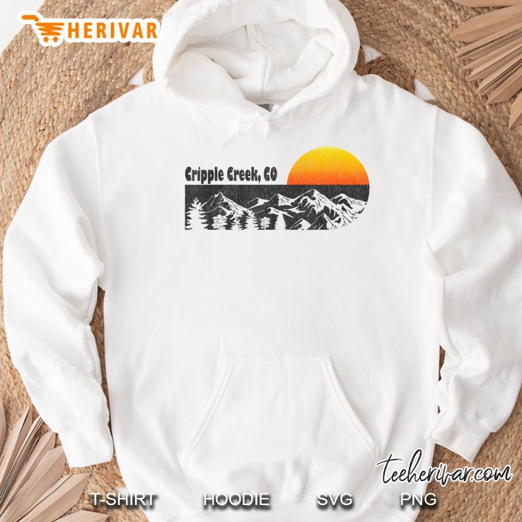 Retro Cripple Creek Colorado Hoodie