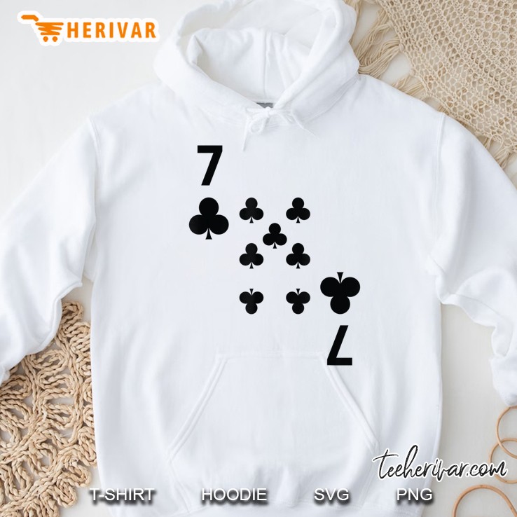 Seven Of Clubs Tshirt Poker Playing Card Costume Tee Shirt Hoodie