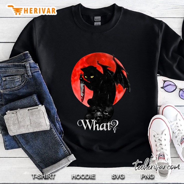 What Evil Black Cat Red Moon Version Sweatshirt