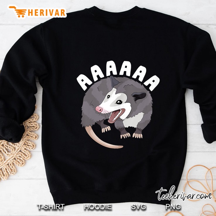 Aaaaaa Screaming Opossum Stressed Possum Funny Dank Meme Tank Top Sweatshirt