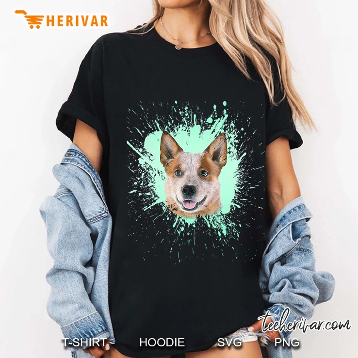 Australian Cattle Dog Splash Art Hoodie