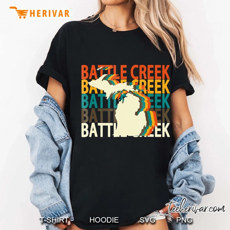 Battle Creek Michigan Mi Repeat Souvenirs Hoodie