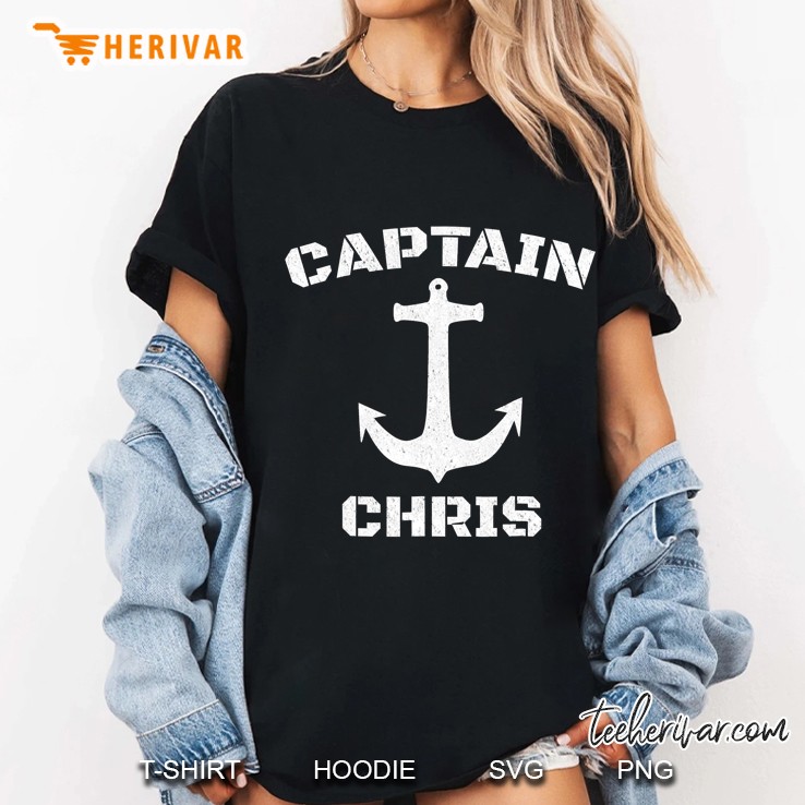 Captain Chris Personalized Boat Captain Shirt Ladies Tee