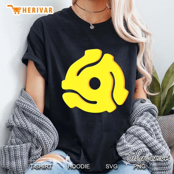 Dj 45 Rpm Adapter Vintage Style Turntable Record Disc Jockey Ladies Tee