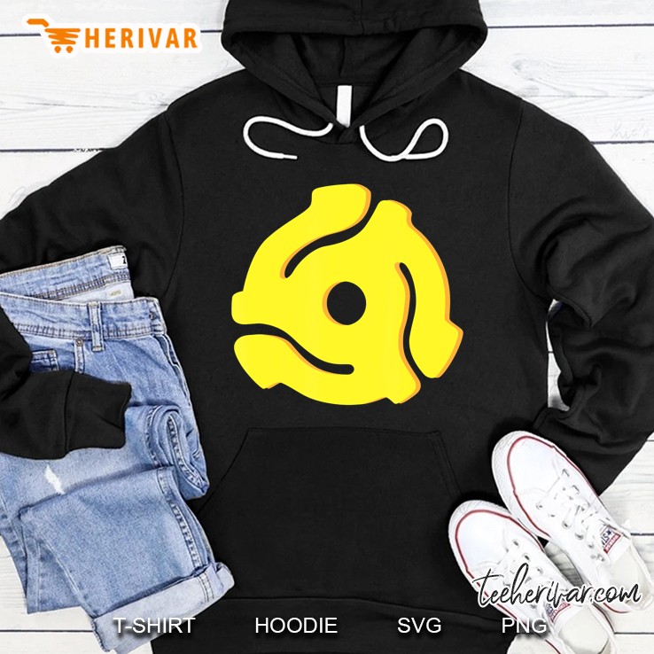 Dj 45 Rpm Adapter Vintage Style Turntable Record Disc Jockey Hoodie