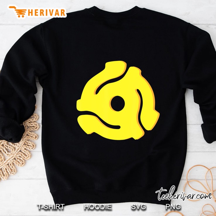 Dj 45 Rpm Adapter Vintage Style Turntable Record Disc Jockey Sweatshirt