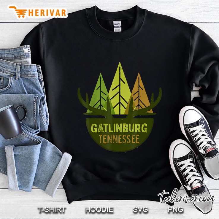 Gatlinburg, Tennessee Great Smoky Mountains Deer Antler Sweatshirt