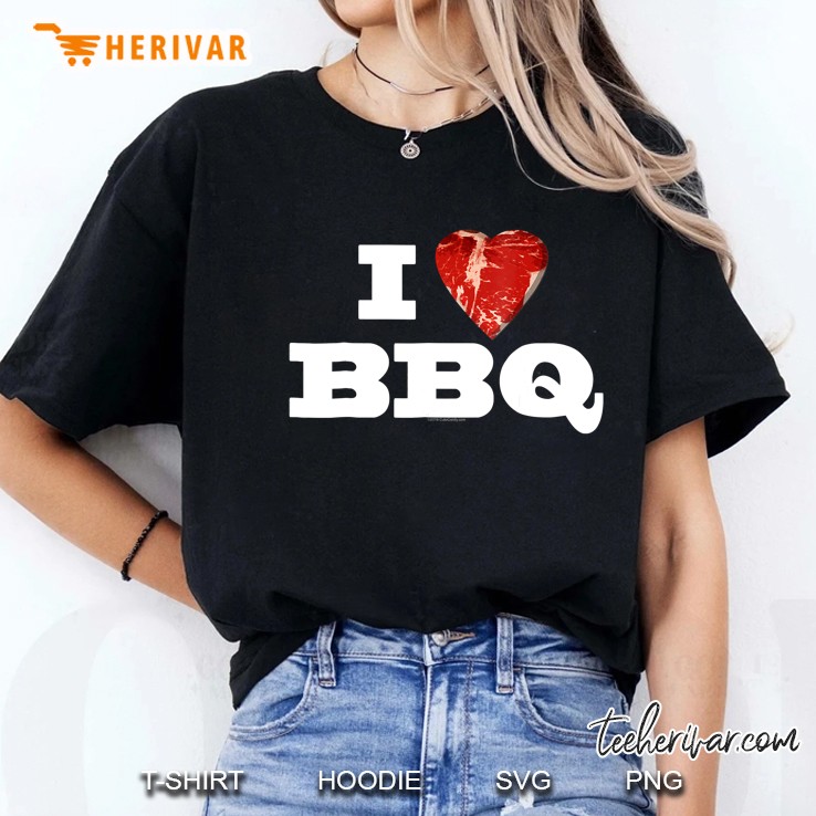 Mens I Love Heart Bbq Steak Grill Meat Men's Funny Hoodie