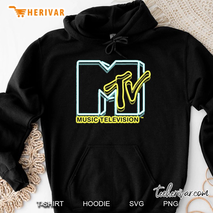 Mtv Neon Lights Sign Logo Retro Premium Hoodie