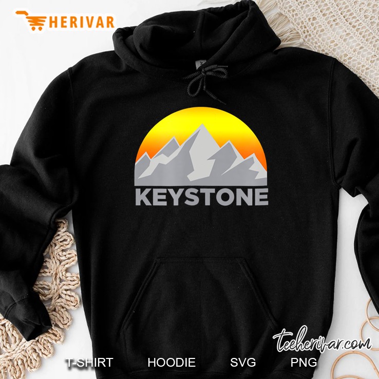 Retro Sunrise Mountain - Keystone Colorado Hoodie