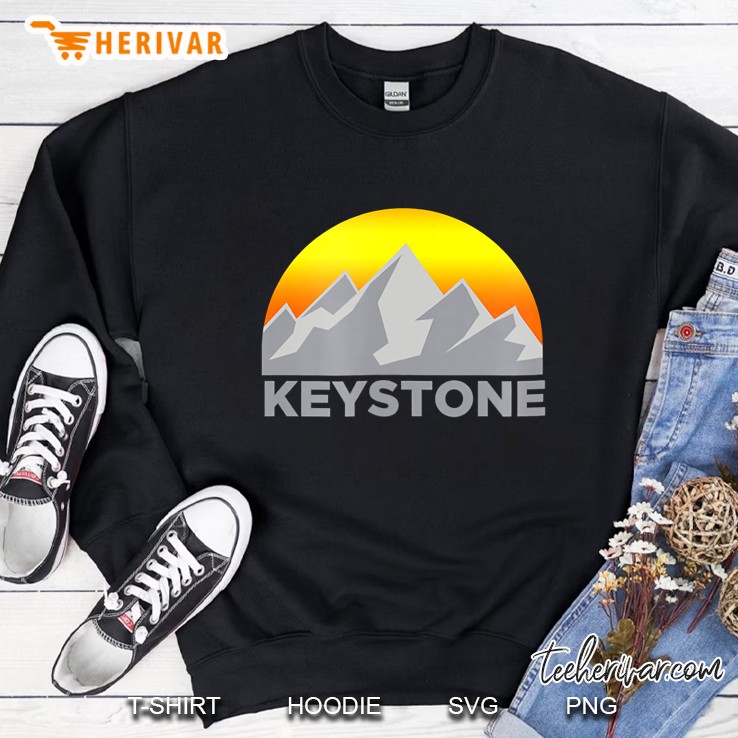 Retro Sunrise Mountain - Keystone Colorado Sweatshirt