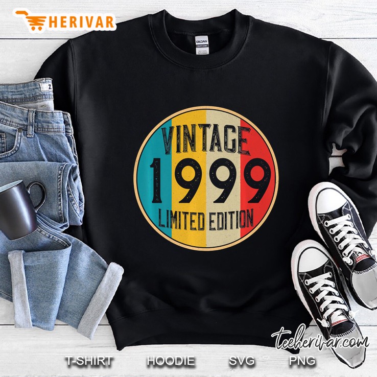 Retro Vintage 1999 Bday 21 Year Old B Day 21St Birthday Gift Premium Sweatshirt