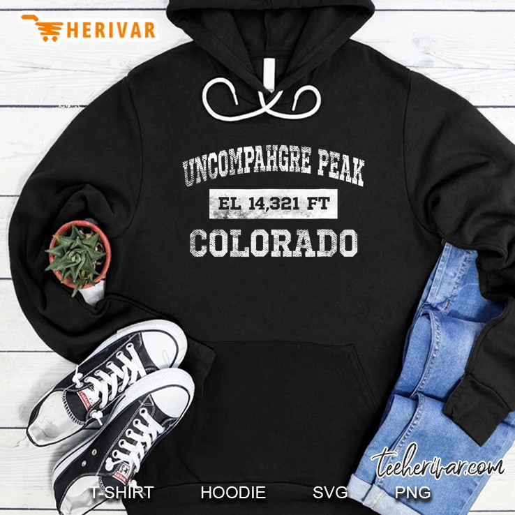 Uncompahgre Peak Colorado Elevation 14,321 Ft. Hoodie