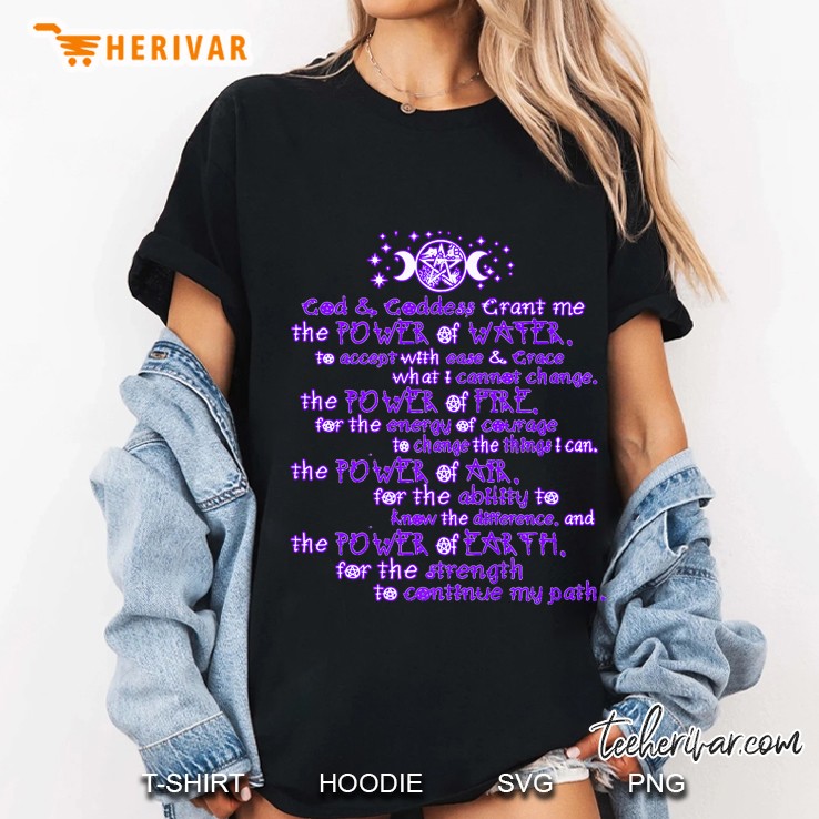 Witches Serenity Prayer- Witch Wiccan Pagan Design Premium Ladies Tee