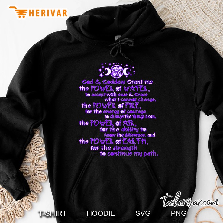 Witches Serenity Prayer- Witch Wiccan Pagan Design Premium Hoodie