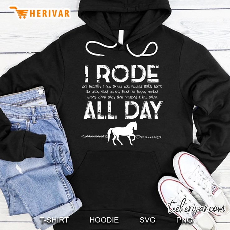 Womens Horse Tshirt I Rode All Day Racing Riding Horseback Gift Mugs