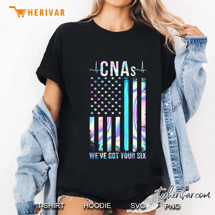 CNAs We've Got Your Six Colorful American Flag Version Hoodie