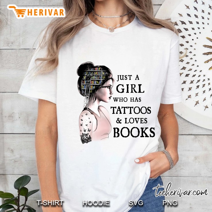 Just A Girl Who Has Tattoos & Loves Books Hoodie