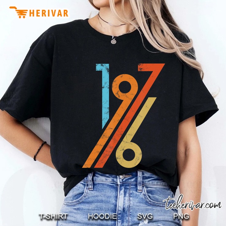 44Th Birthday Vintage Retro 70S Style 1976 Ver2 Ladies Tee