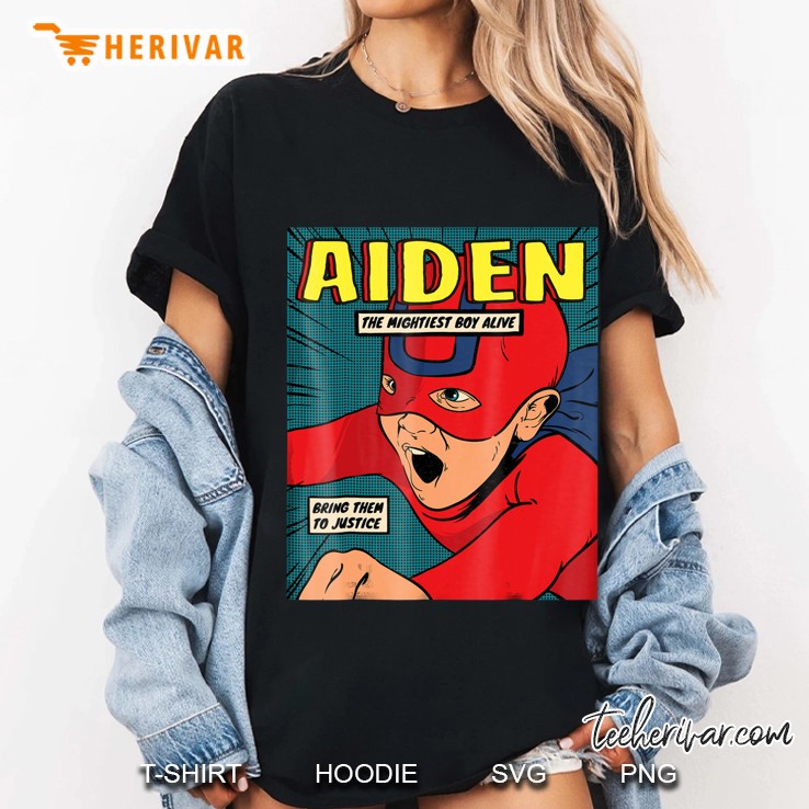 Aiden The Superhero I Birthday Fighter I Superhero Ladies Tee