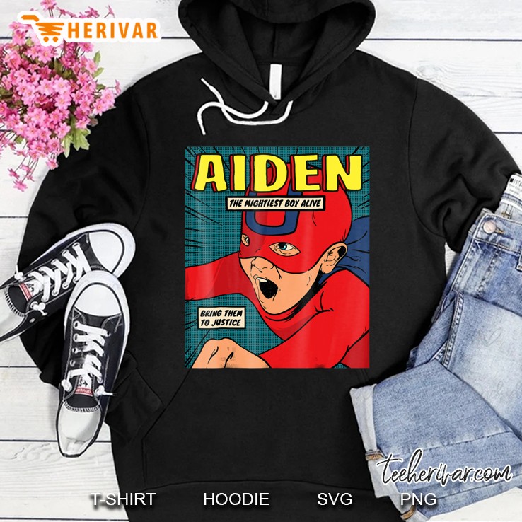 Aiden The Superhero I Birthday Fighter I Superhero Hoodie