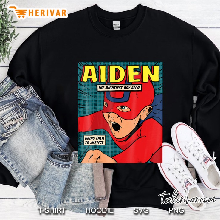 Aiden The Superhero I Birthday Fighter I Superhero Sweatshirt