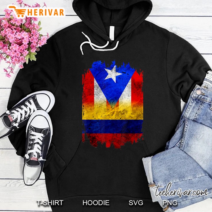 Colombian Puerto Rican Flag Colombia Flag Cool Gift Boricua Hoodie