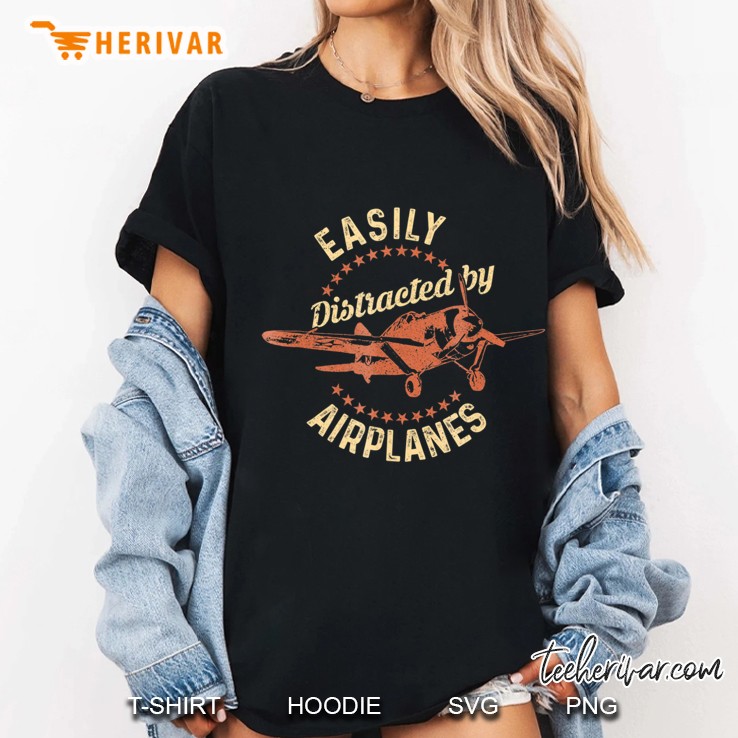 Easily Distracted By Airplanes Hoodie