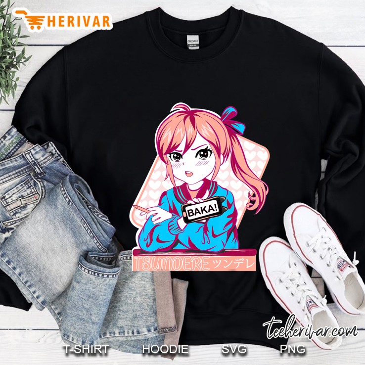 Kawaii Anime Tsundere Shirt Japanese Baka Sweatshirt