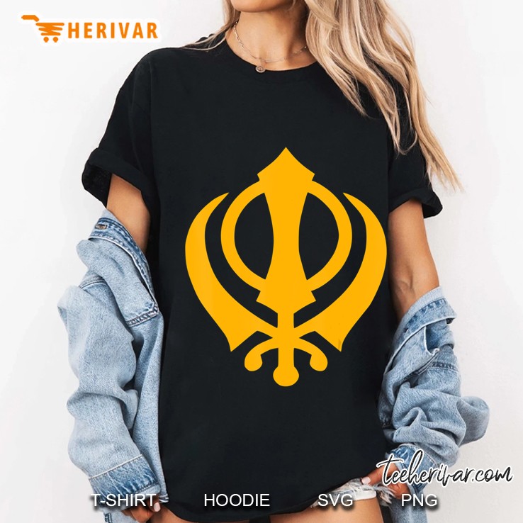 Khanda Sikhism Sikh Sword God Insignia Symbol Hoodie