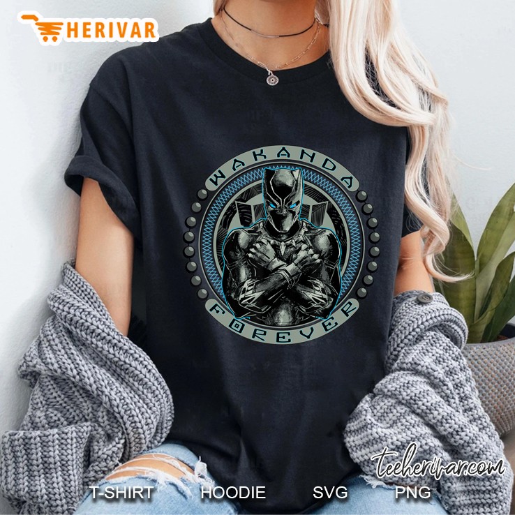 Marvel Black Panther T'challa Emblem Wakanda Forever Hoodie