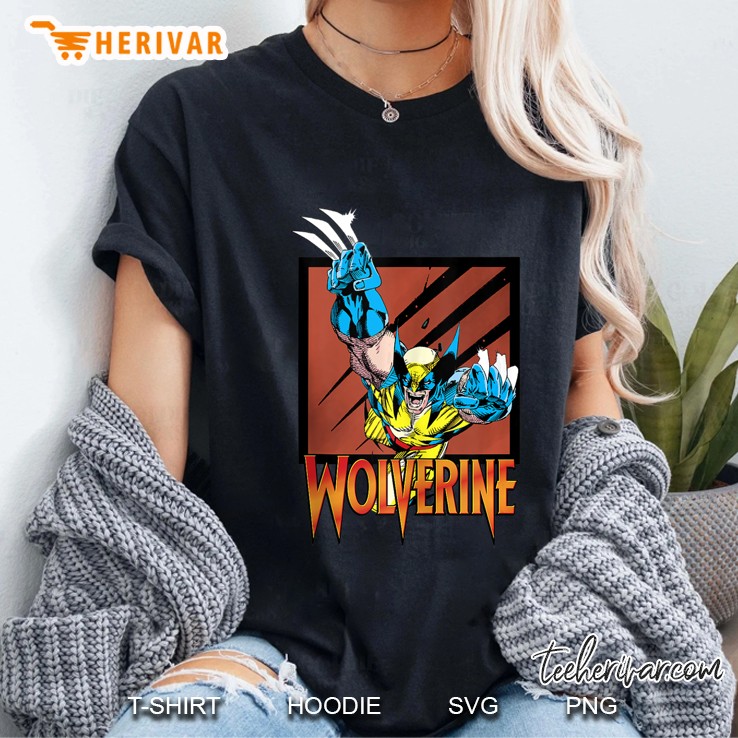 Marvel X-Men Wolverine Leaping Portrait Ladies Tee