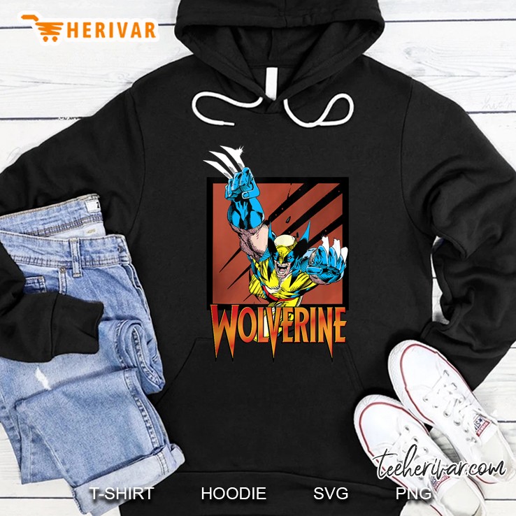 Marvel X-Men Wolverine Leaping Portrait Hoodie