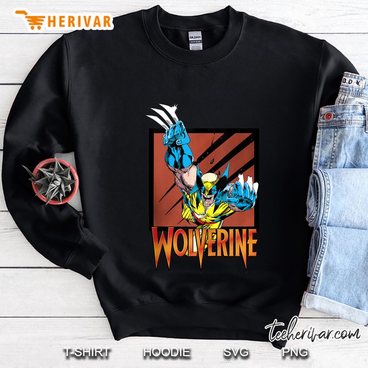 Marvel X-Men Wolverine Leaping Portrait Sweatshirt