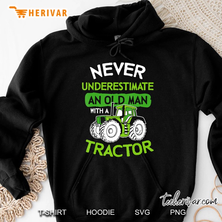 Mens Never Underestimate An Old Man Tractor Grandpa Mugs