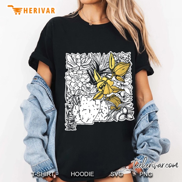 New Mexico Flowers Yucca Cactus Ladies Tee