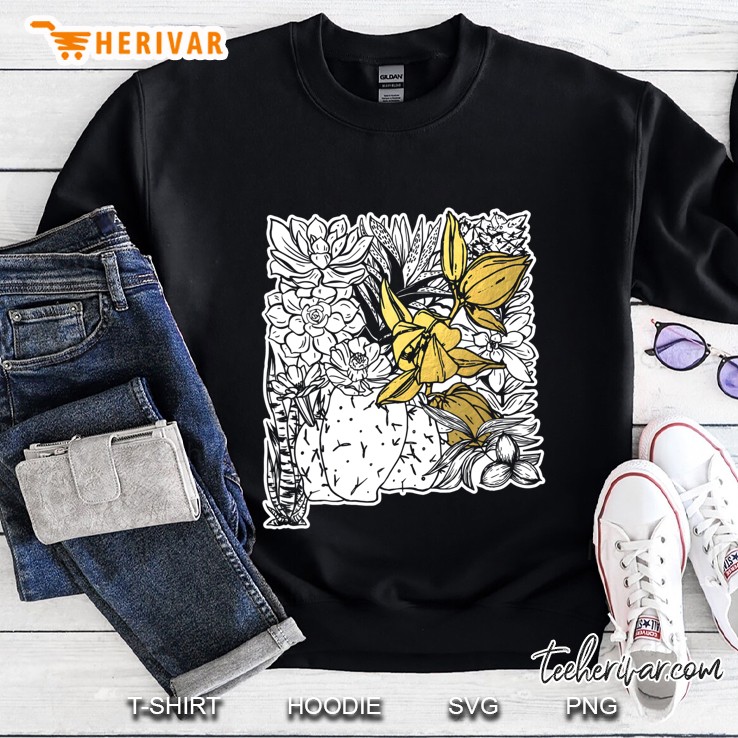 New Mexico Flowers Yucca Cactus Sweatshirt